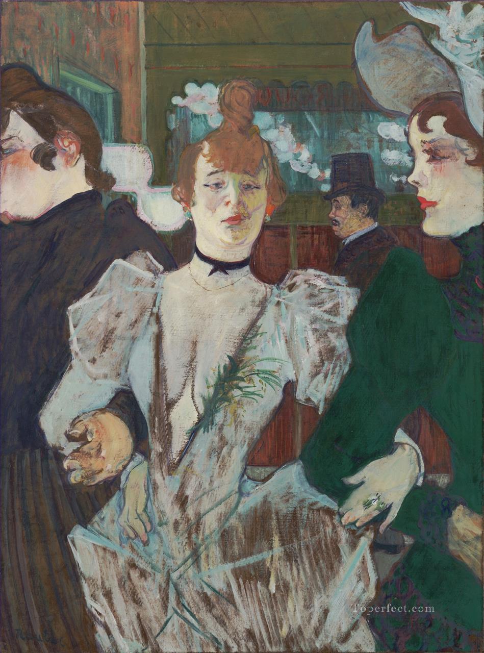 2人の女性を連れてムーラン・ルージュに到着するラ・グーリュ 1892年 トゥールーズ・ロートレック・アンリ・ド油絵